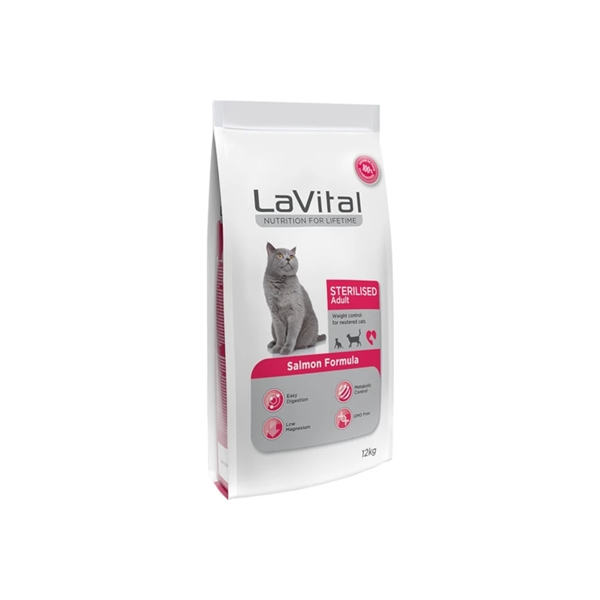 Resim Lavital Somonlu Kısır Kedi Maması 12 KG