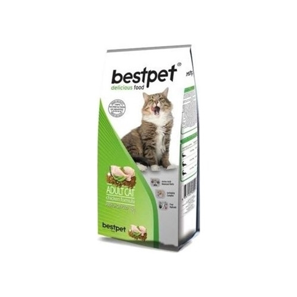 Resim Bestpet Tavuklu Pirinçli Yetişkin Kedi Maması 15 kg